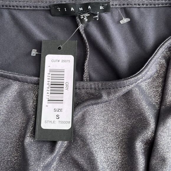 Tianna B. Metallic Shimmer Foil Asymmetrical Cocktail Dress Size Small NWT - Picture 8 of 13